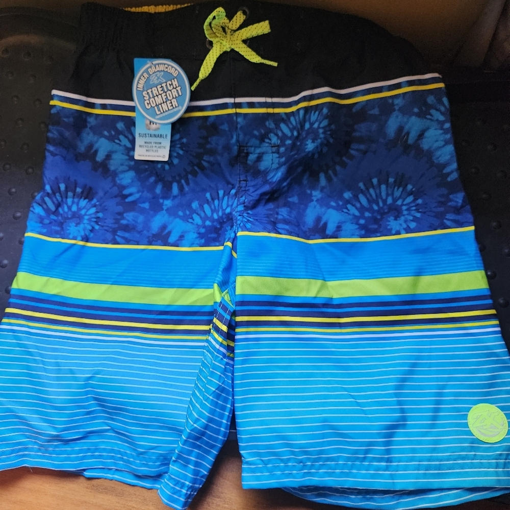 ZERO XPOSUR Boys' Blue Swim Trunks